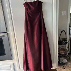 Scott McClintock Red Sweetheart Prom Gown